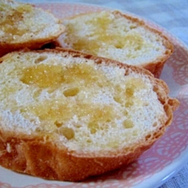 ラスク風 フランスパンのシュガーバタートースト レシピ 作り方 By ミルク白うさぎ 楽天レシピ